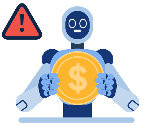AIが税金詐欺の問題を悪化させる状況を示した図