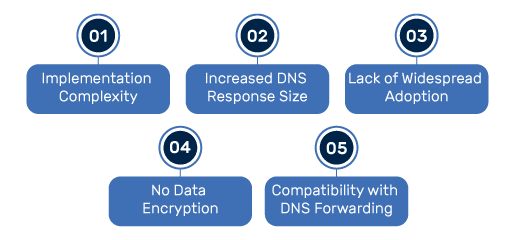 DNSSECの課題と制限事項の図