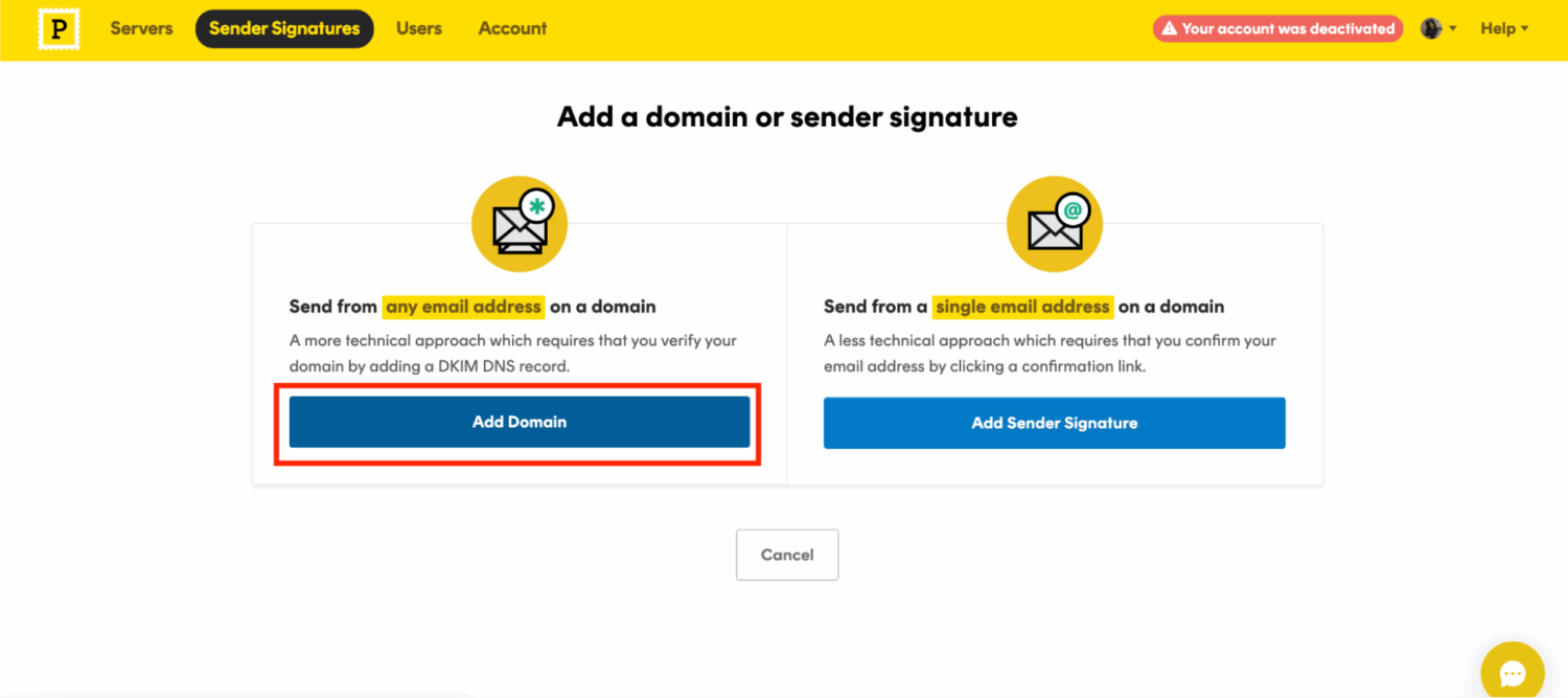 Add Domain