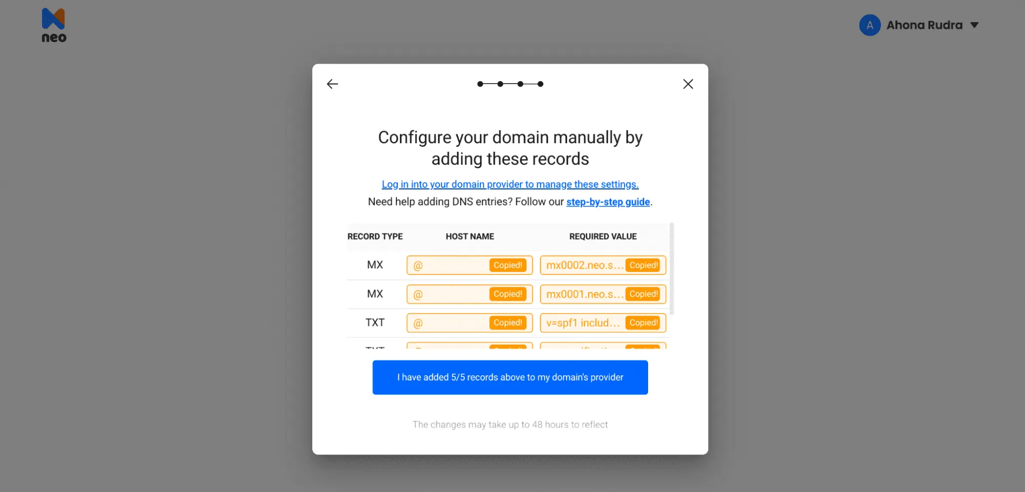 Copy record