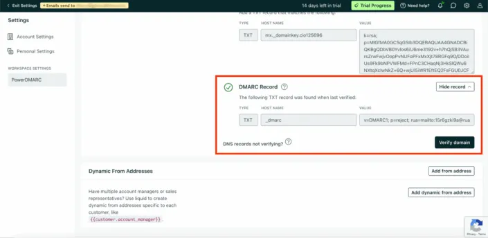 Customer.ioのDMARCレコード