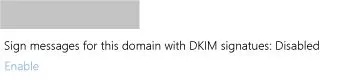 ドメインのDKIMを有効化するためのオプション