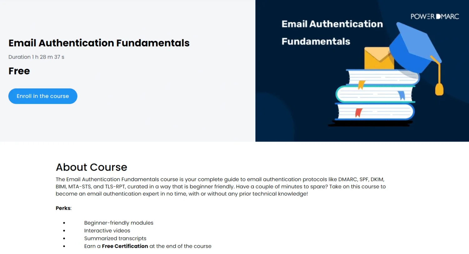Email Authentication Fundamentals Course説明の画像
