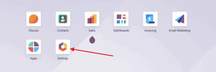 Log in to your Odoo database.