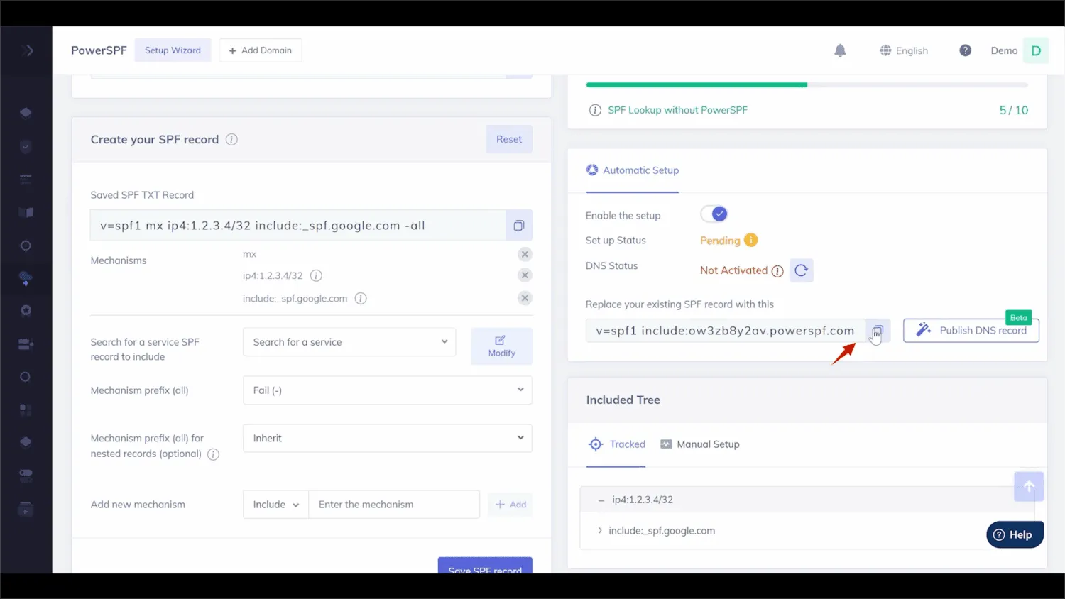 PowerDMARC portal
