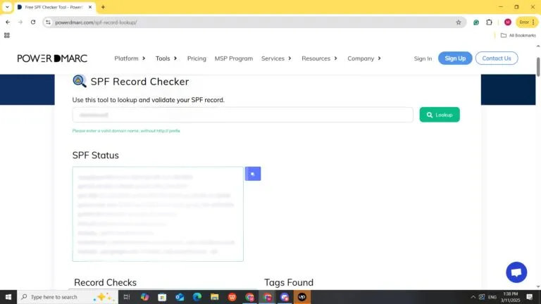 PowerDMARC SPFチェッカー