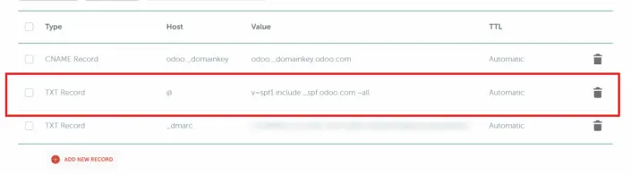 Publishing Your Odoo SPF Record