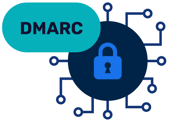 サイバーセキュリティにおけるDMARCの重要性を示す図