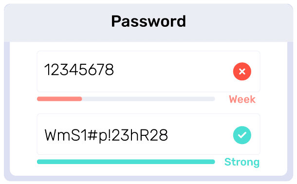 弱いパスワードと強いパスワード