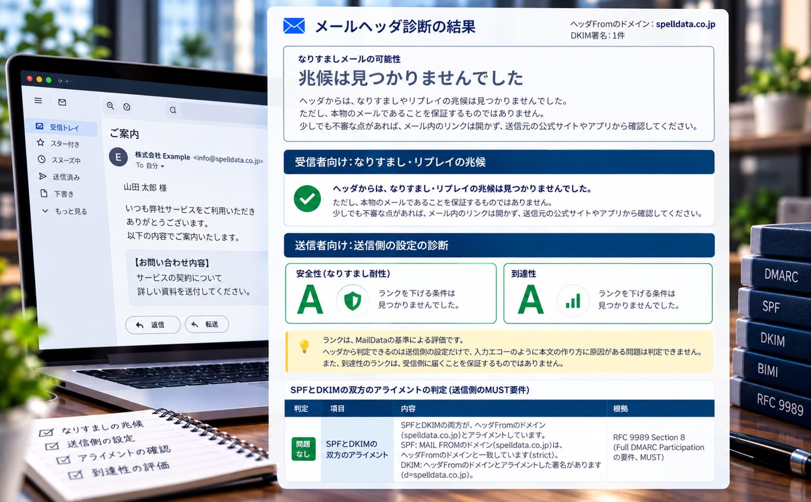 メールヘッダ診断