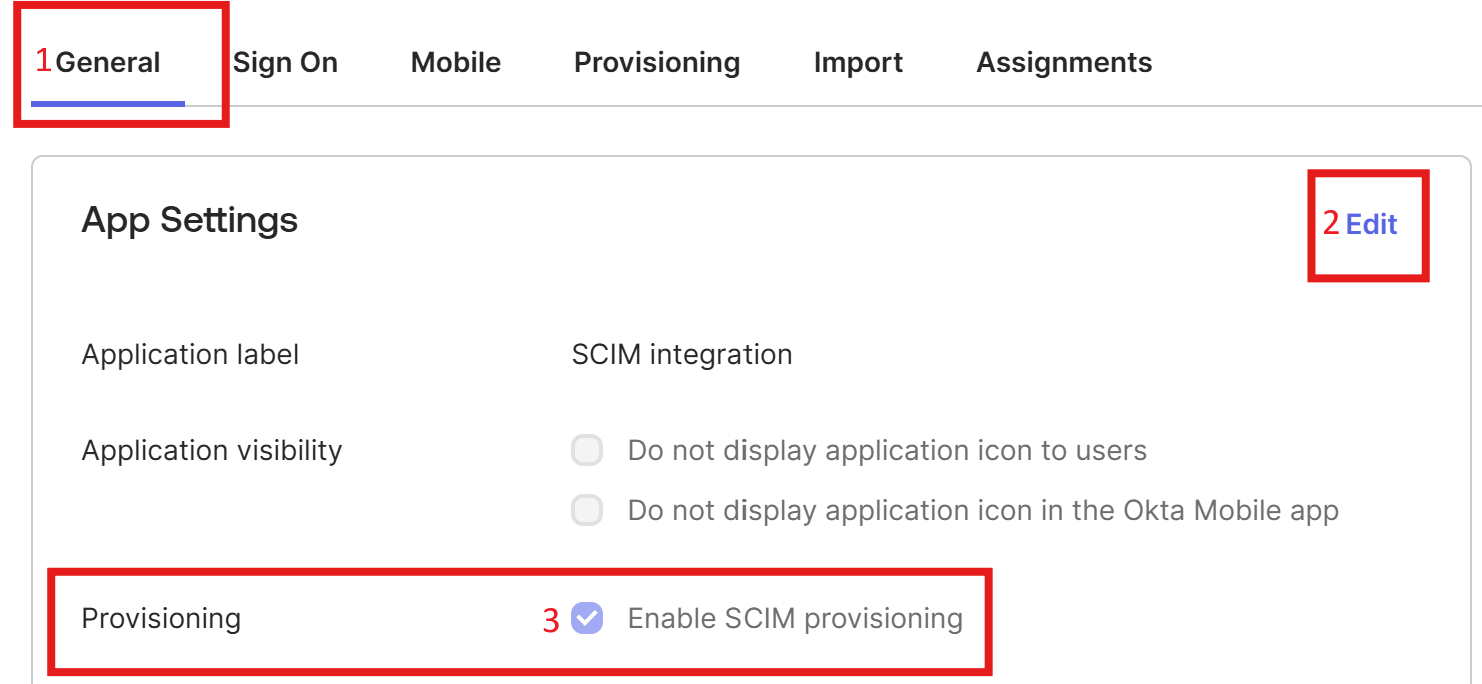SCIMプロビジョニングの有効化